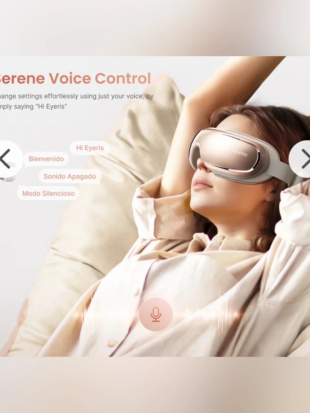 NEW in box RENPHO Eyeris 3 Eye Massager - Rose Gold